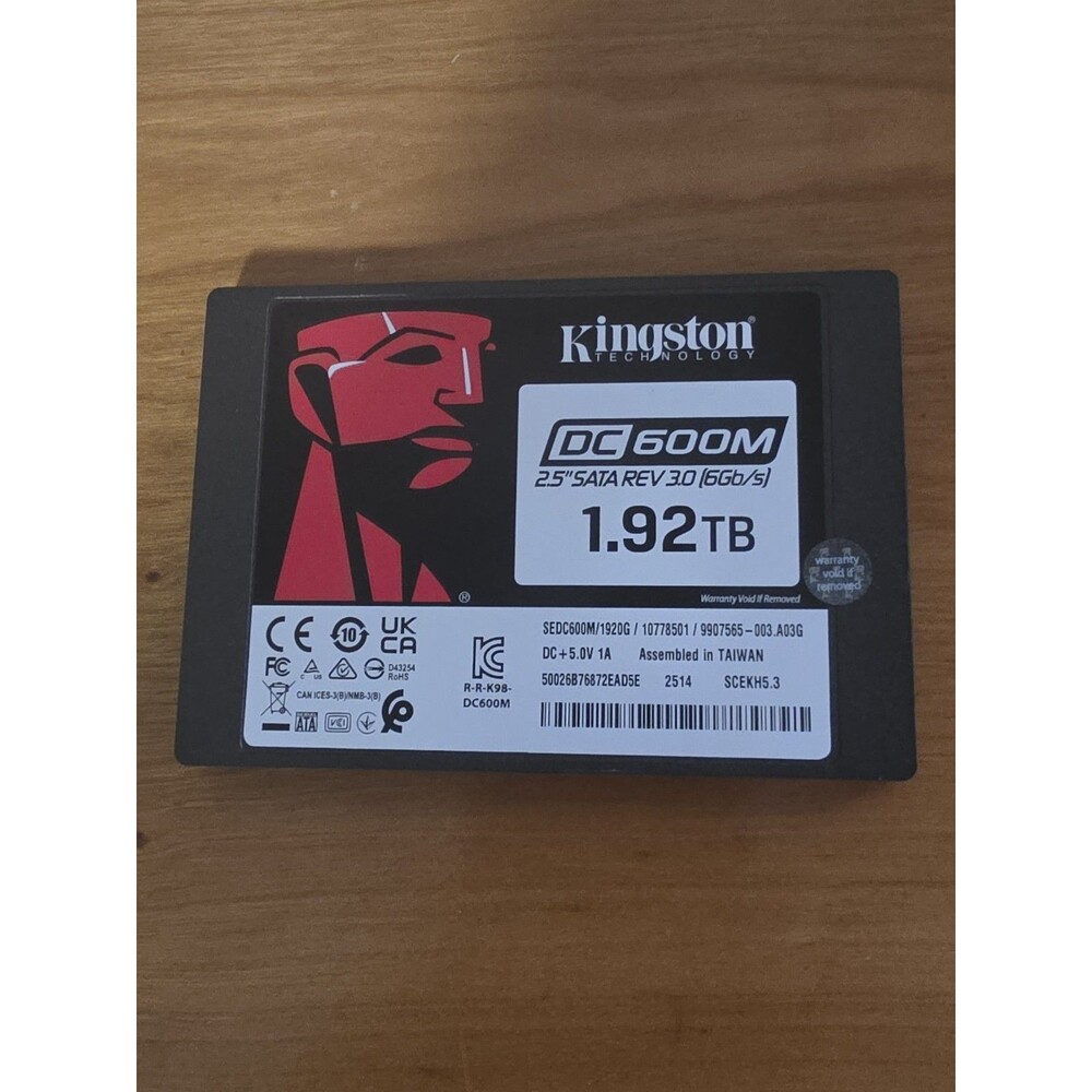 Kingston Dc600m 1.92tb Enterprise Ssd Size 1.92tb, Qty 1 - Price is for each